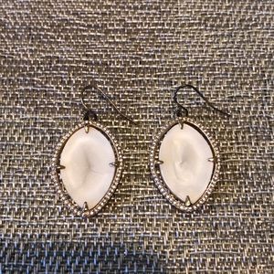 Stella & Dot Gold & CZ Shell Earrings